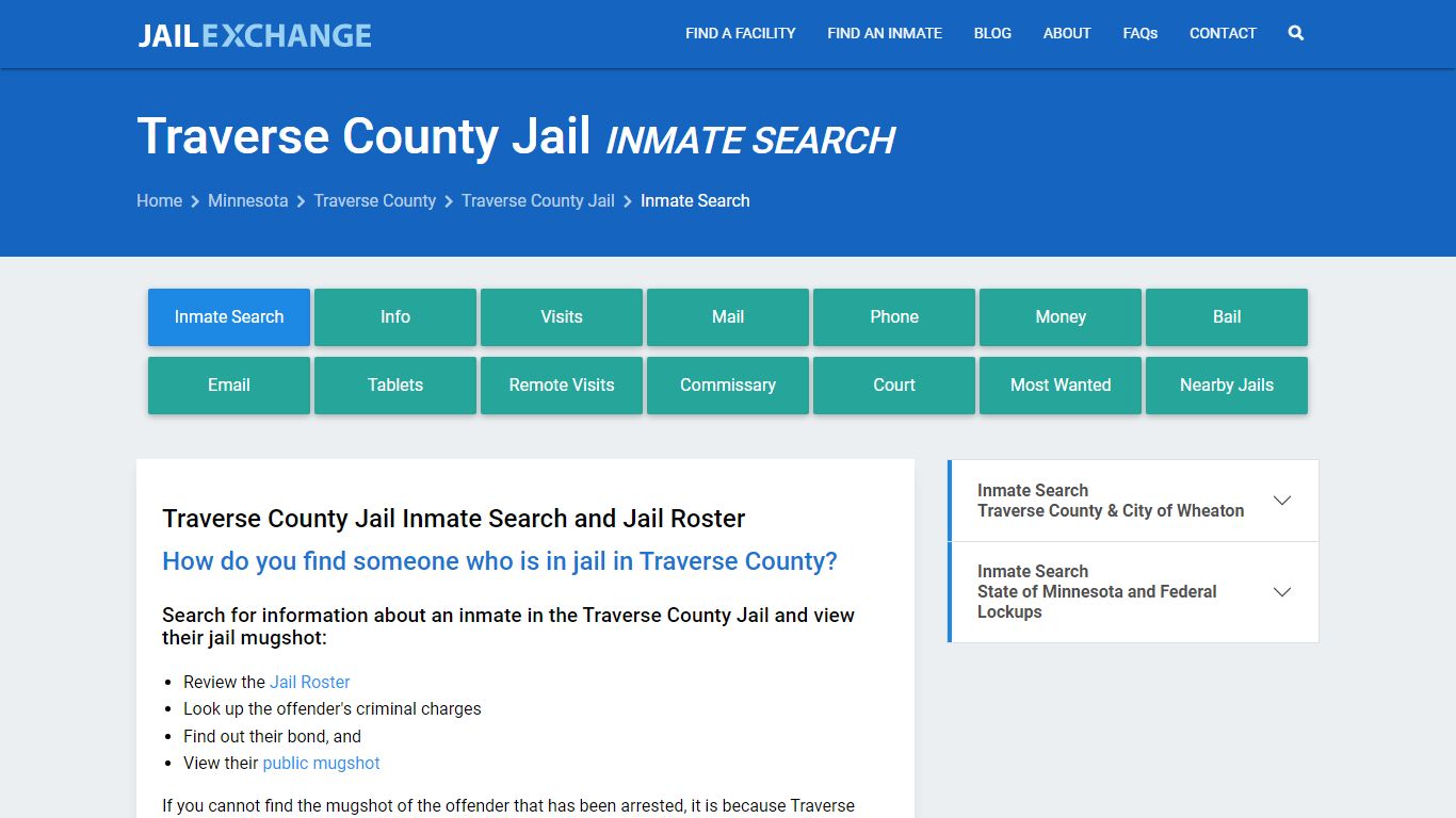 Inmate Search: Roster & Mugshots - Traverse County Jail, MN